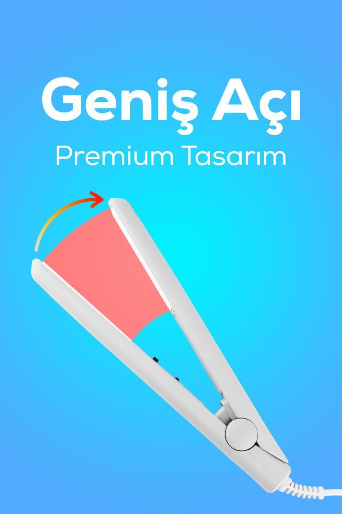 Seyahat Tipi Mini Saç Düzleştirici Beyaz