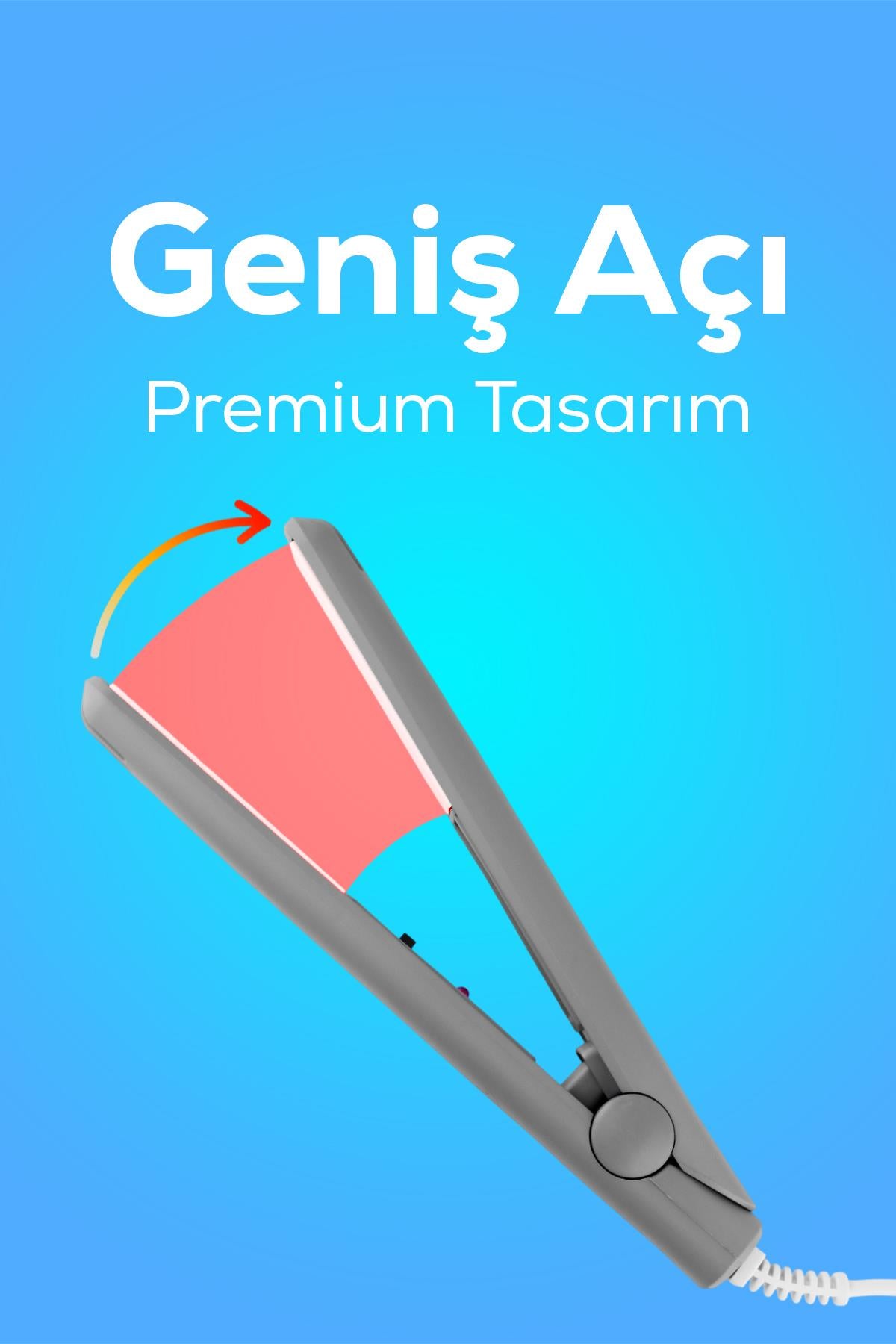 Seyahat Tipi Mini Saç Düzleştirici Siyah