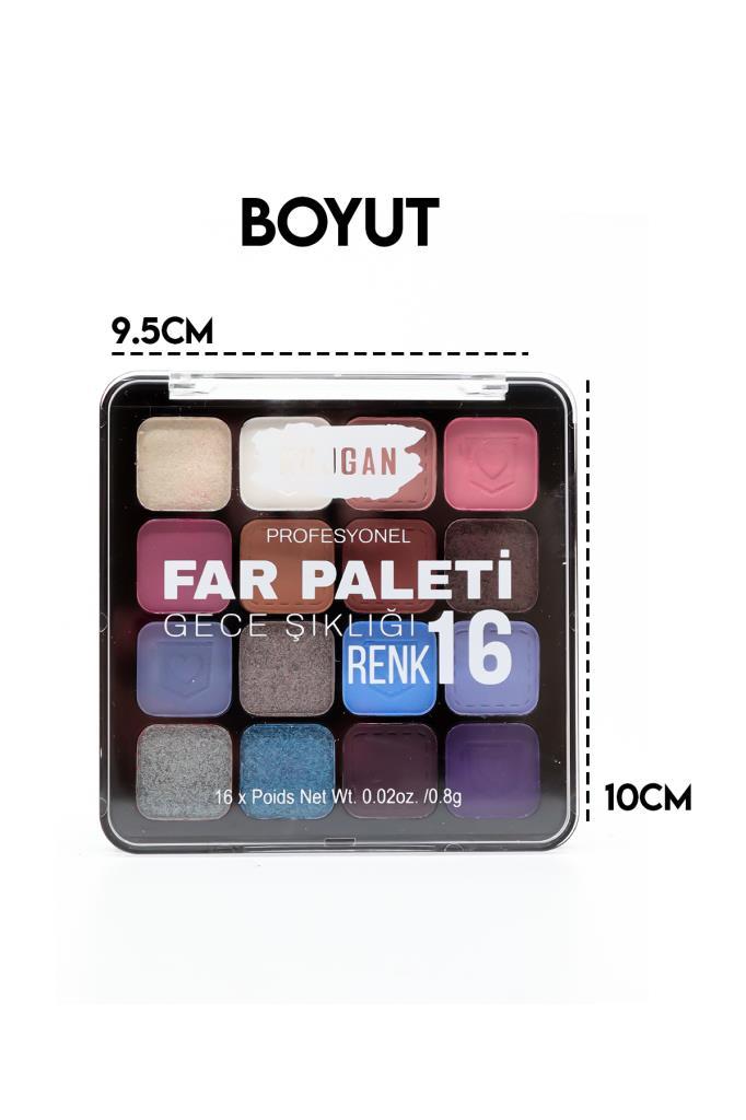 Sıcak Güzellik 16 Renk Far Paleti