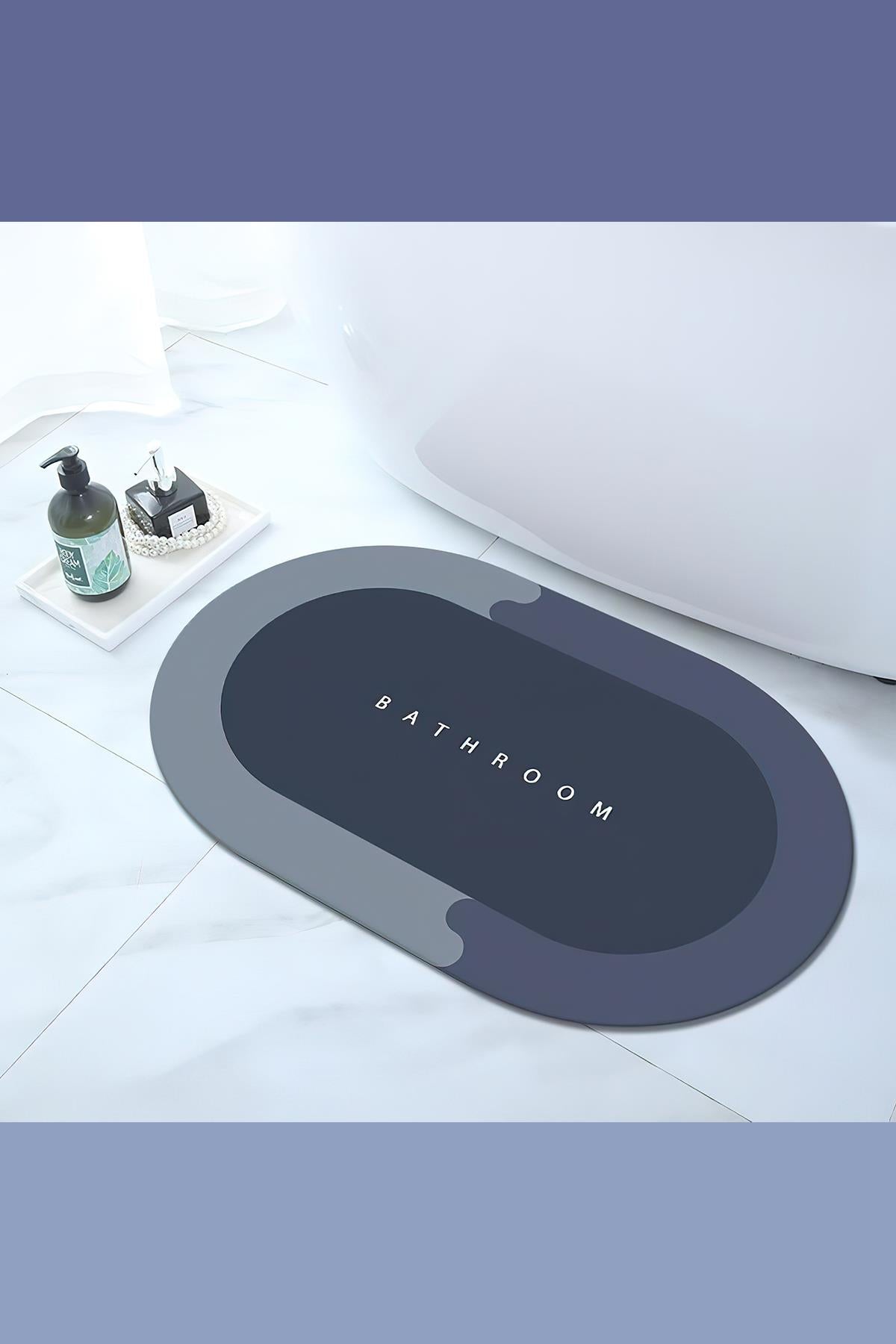 Sihirli Su Emici Anında Kurutma Yuvarlak Banyo Paspası
