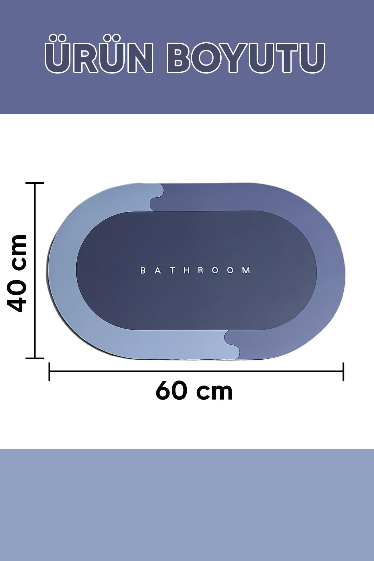 Sihirli Su Emici Anında Kurutma Yuvarlak Banyo Paspası