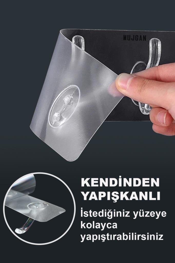 Su Geçirmez Yapışkanlı Şeffaf Askılık