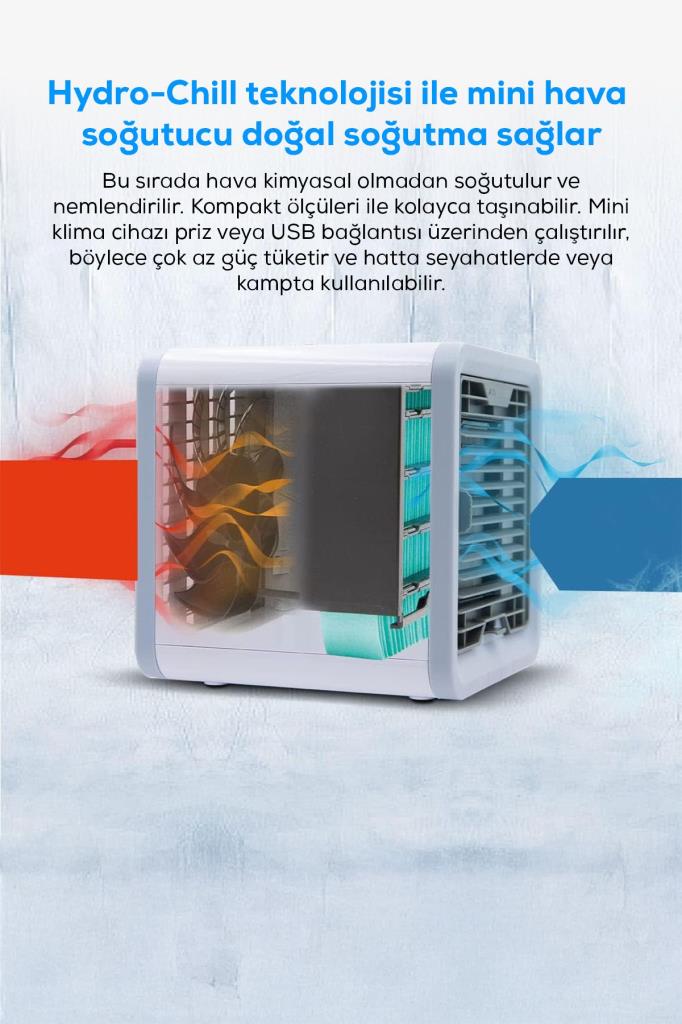 Su Hazneli Taşınabilir Mini Fan