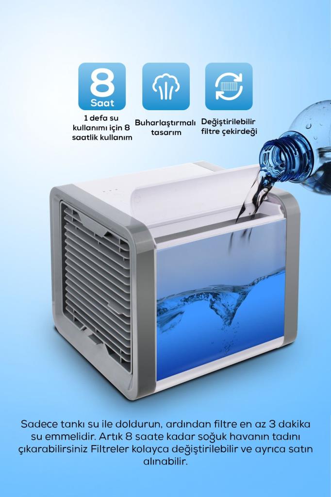 Su Hazneli Taşınabilir Mini Fan