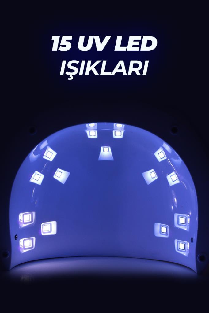 Sun3-15 Ultraviyole Işıklı Oje Kurutucu Makine Kedi Baskılı Beyaz