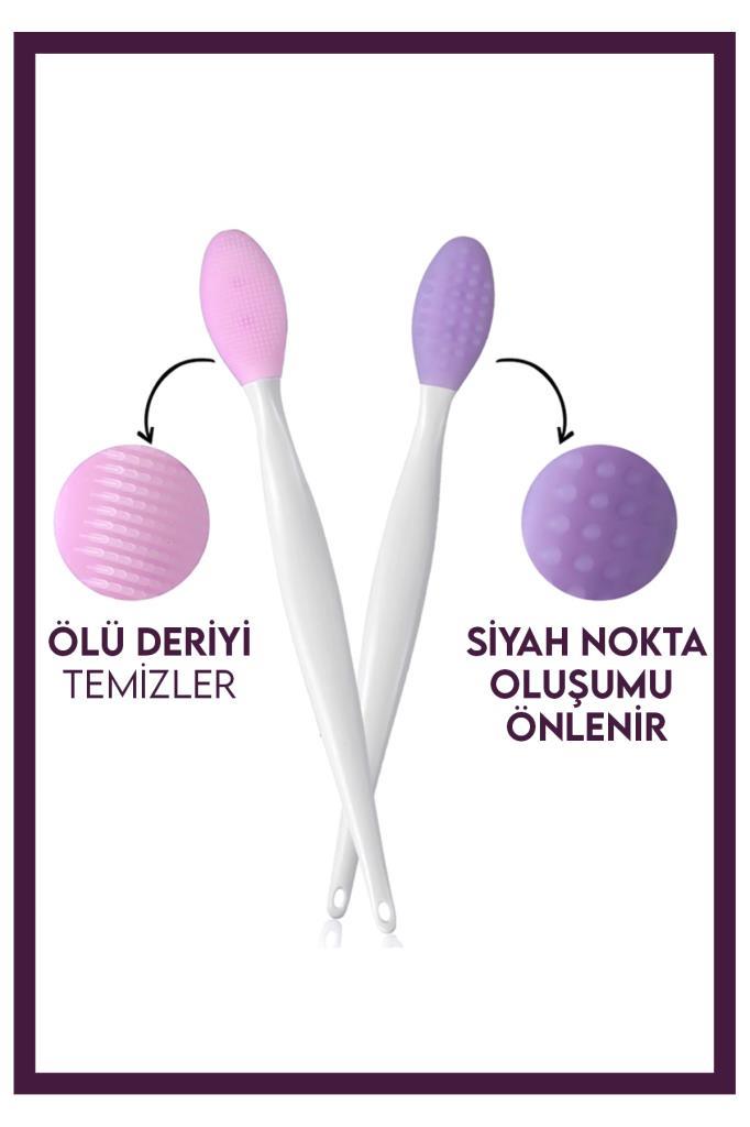 T Bölge Yüz Temizleyici Siyah Nokta Ve Cilt Temizleme Aparatı Uzun Sap Mor