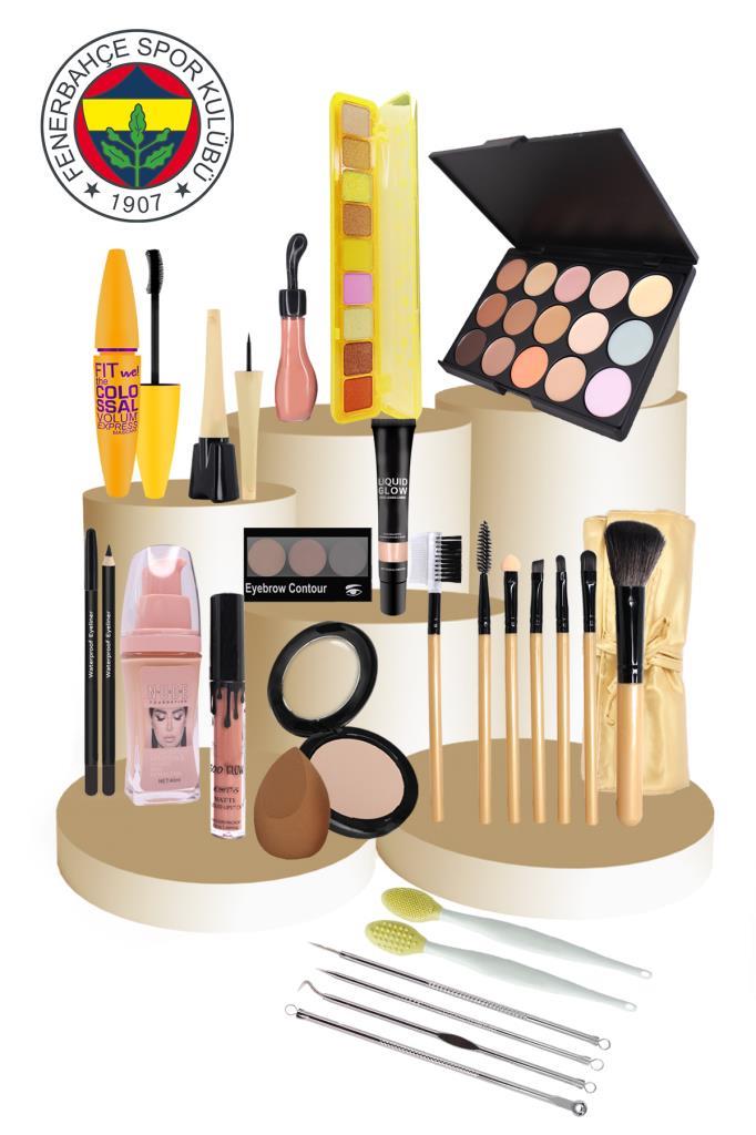 Taraftar Serisi Efsane Fenerbahçe Makyaj Seti Beyaz Ten