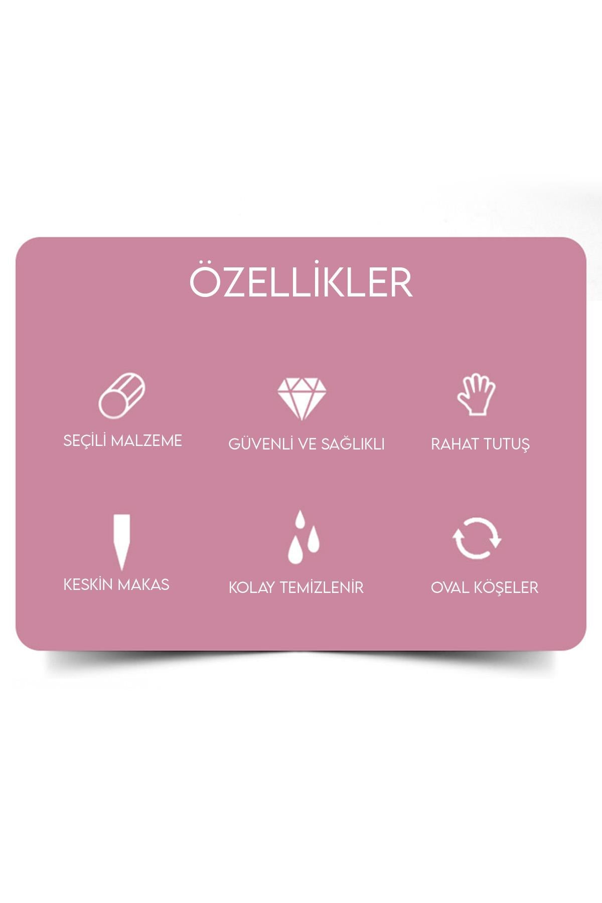 Taraklı Kaş Makası Pembe Renk