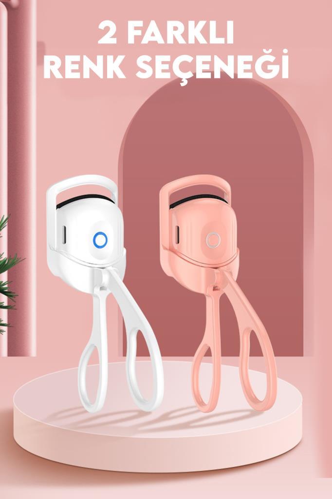 Taşınabilir Elektrikli Kirpik Kıvırıcı Beyaz