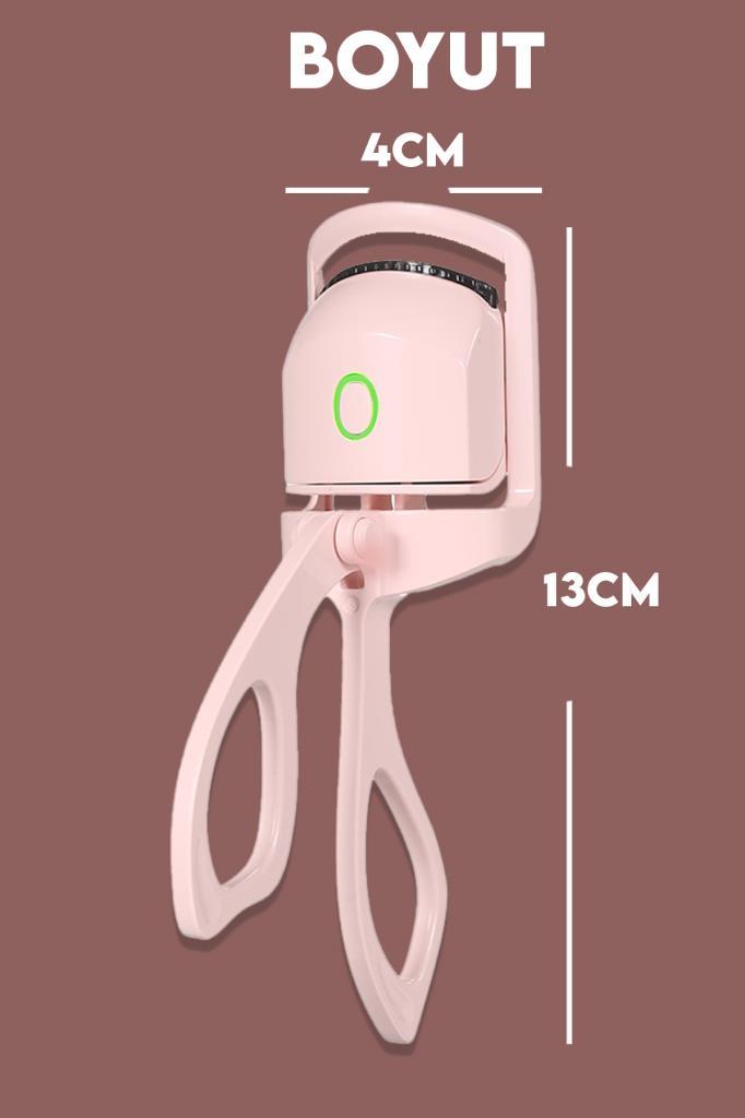 Taşınabilir Elektrikli Kirpik Kıvırıcı Pembe