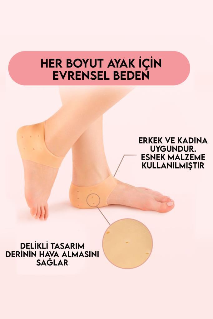 Topuk Koruyucu Tabanlık Topuk Dikeni Çatlağı Giderici Topuk Çorabı