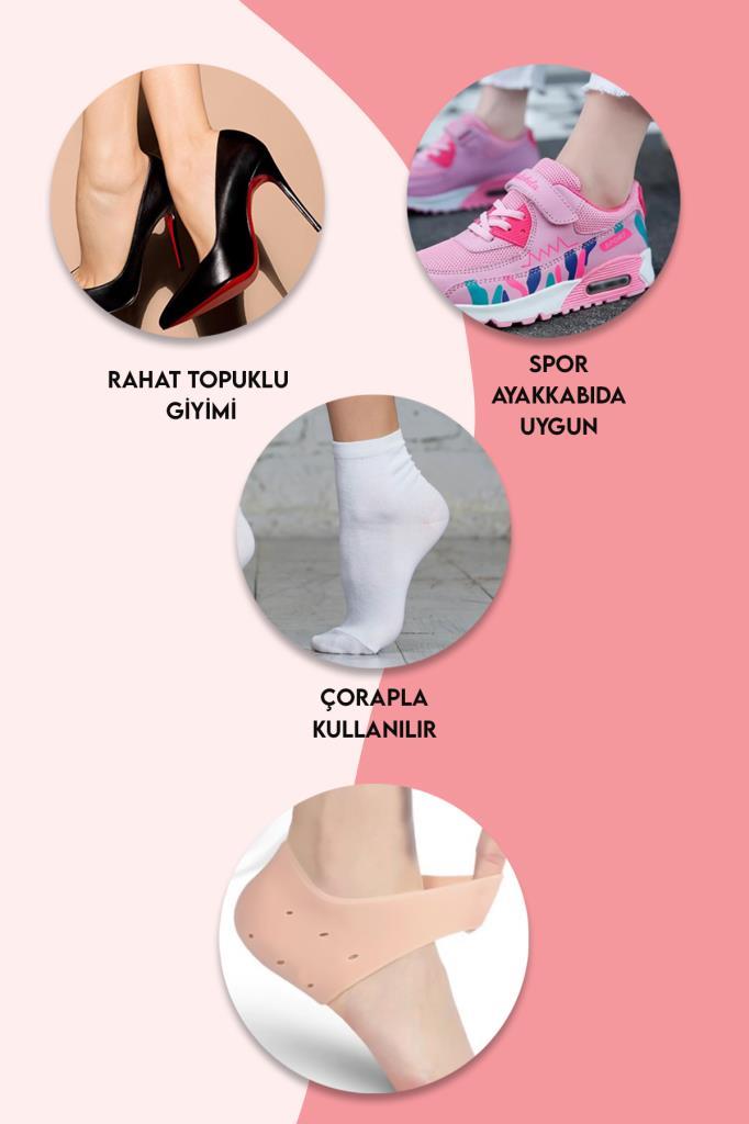 Topuk Koruyucu Tabanlık Topuk Dikeni Çatlağı Giderici Topuk Çorabı