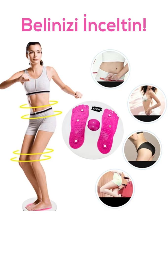 Vücut Şekillendirici Bel, Kalça ve Karın İçin Denge ve Fitness Aleti Mor