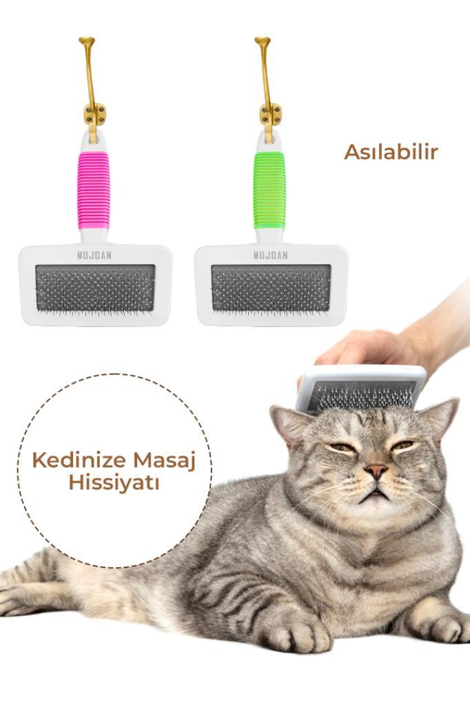 Yedek Taraklı Demir Uçlu Tüy Toplama Fırçası Pembe