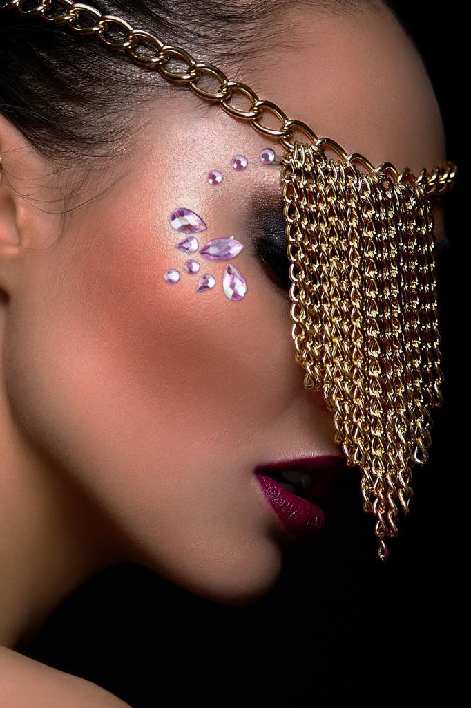 Kendinden Yapışkanlı Yüz Taşı Elmas Ve Kalp Model