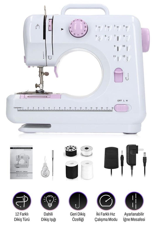 12 Dikiş Fonksiyonlu Ev Tipi Dikiş Makinesi