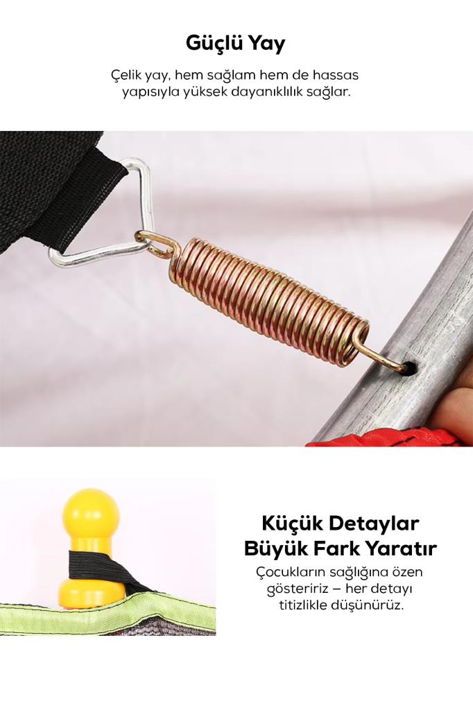 140 KG Taşıma Kapasiteli 120x140 cm Koruma Fileli Trambolin