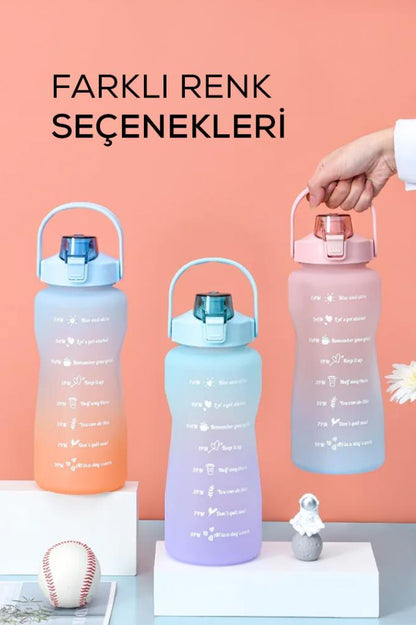 1500 Ml Pipetli Renkli Matara Mavi