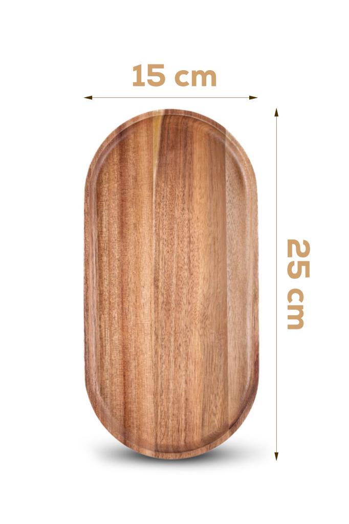 2’li Oval Bambu Sunum Tabağı Seti