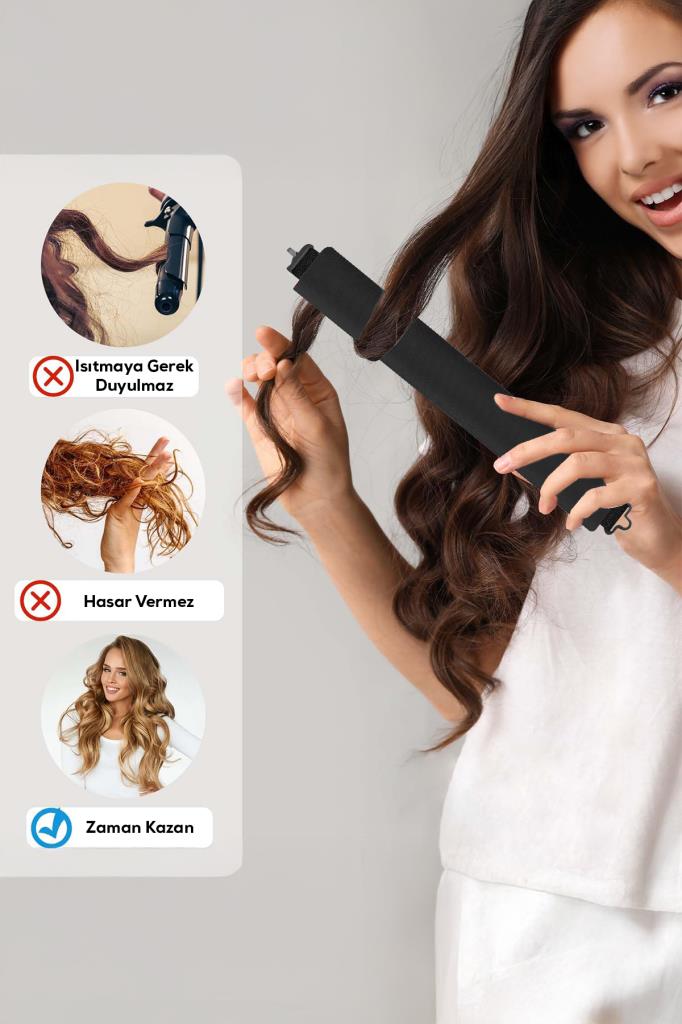 2’li Saç Şekillendirici Metal Kancalı Saç Bukle Aparatı