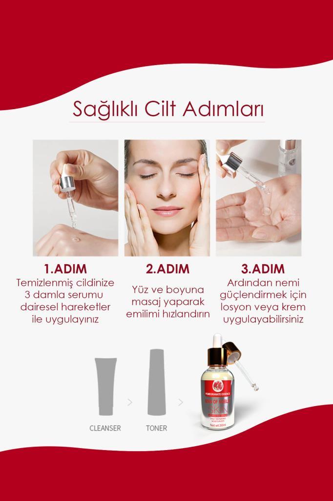 (KIRILABİLİR) 2'li Set Narlı Besleyici Yüz Serumu 30 mL + 12'li Dudak Kalemi