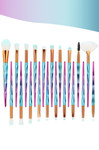 20’li Unicorn Desenli Makyaj Fırça Seti