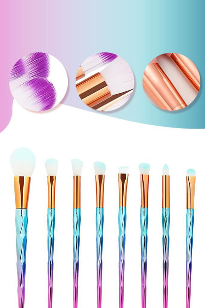 20’li Unicorn Desenli Makyaj Fırça Seti