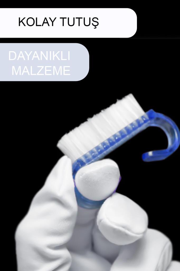 2li Tırnak Temizleme Fırçası Mavi