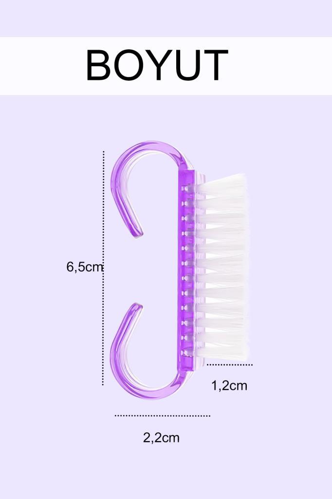 2li Tırnak Temizleme Fırçası Mor