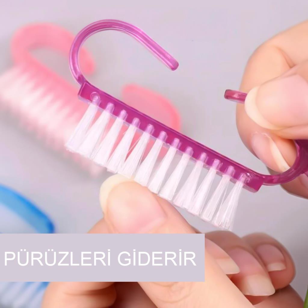 2li Tırnak Temizleme Fırçası Pembe