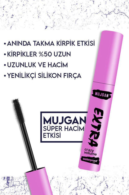 3'lü EXTRA Waterproof Maskara Seti