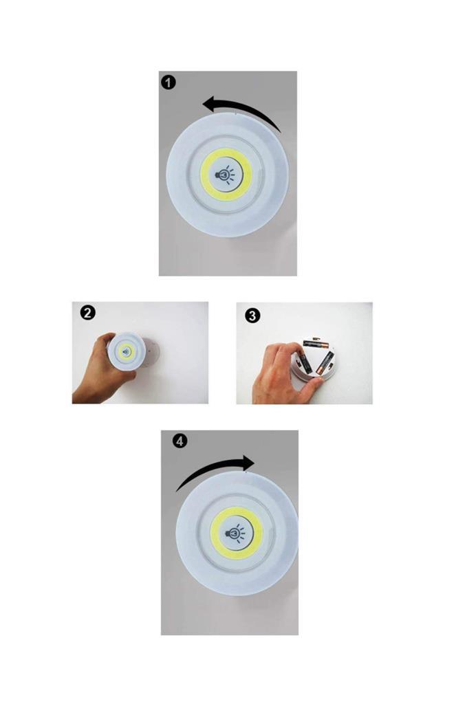 3'lü Uzaktan Kumandalı Yapışkanlı Kablosuz Led Spot Lambalar