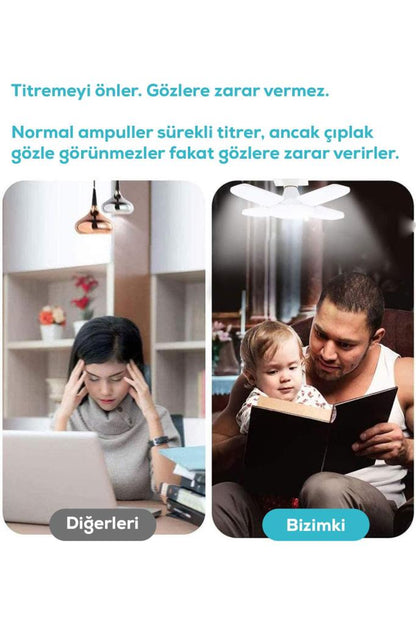 4 Kanatlı Katlanabilir Led Lamba
