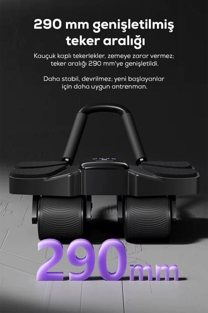 400 Kg Taşıma Kapasiteli, Dijital Ekranlı, Dirsek Destekli AB Roller Karın ve Bel Egzersiz Aleti