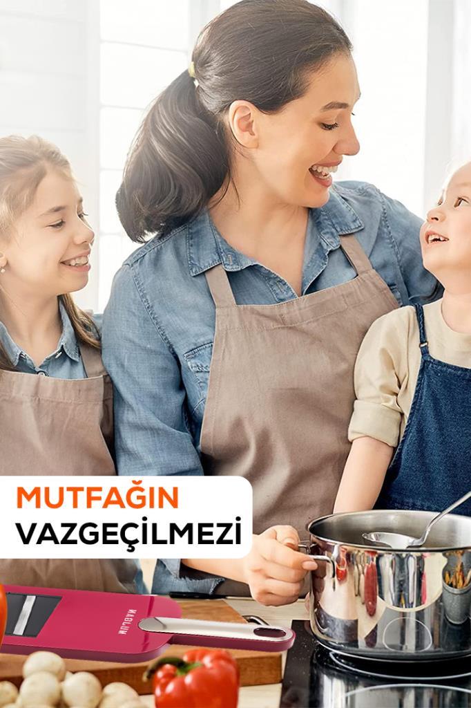 5 Başlıklı Meyve Sebze Dilimleyici Beyaz