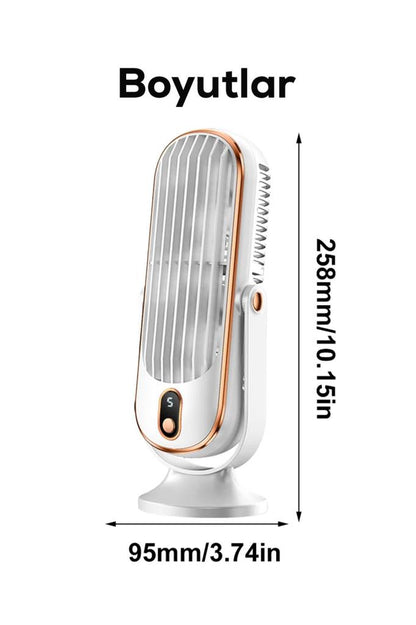 5 Kademeli Çift Fanlı Şarjlı Fan - 720° Dönebilir
