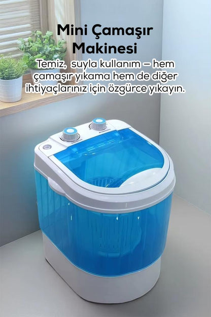 6 Kg Mini Taşınabilir Çamaşır ve Ayakkabı Yıkama Makinesi