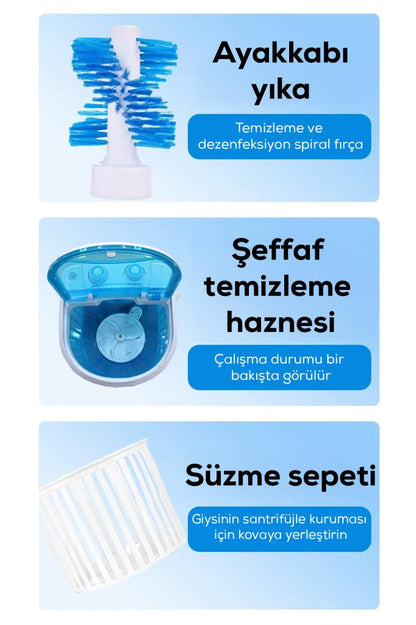 6 Kg Mini Taşınabilir Çamaşır ve Ayakkabı Yıkama Makinesi