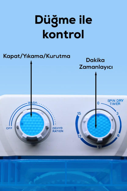 6 Kg Mini Taşınabilir Çamaşır ve Ayakkabı Yıkama Makinesi