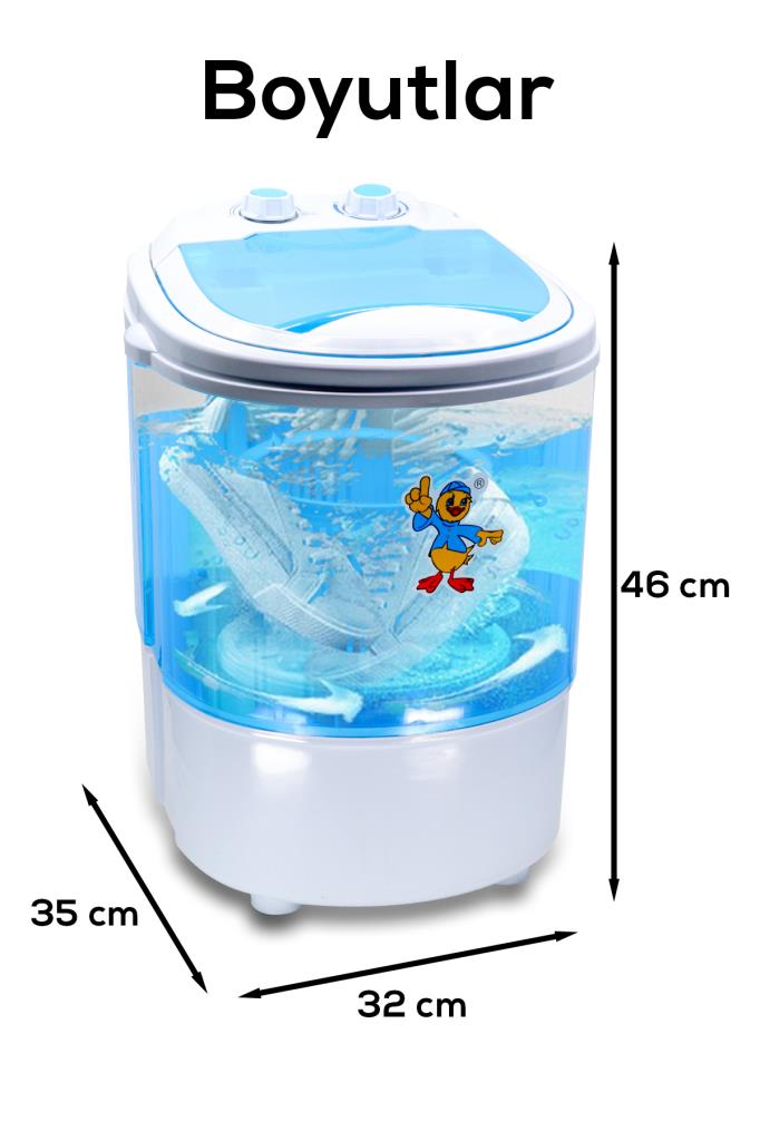 6 Kg Mini Taşınabilir Çamaşır ve Ayakkabı Yıkama Makinesi