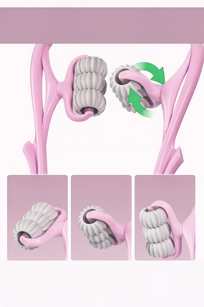 6 Tekerlekli Boyun Masaj Aleti Pembe