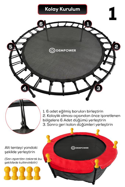 60 Kg Taşıma Kapasiteli 160x140 cm Koruma Fileli Çocuk Trambolin