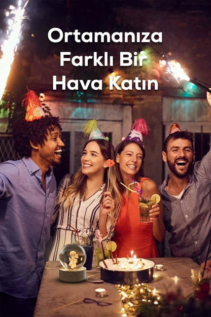 Ahşap Tabanlı Harry Potter Figürlü LED Işıklı Küre