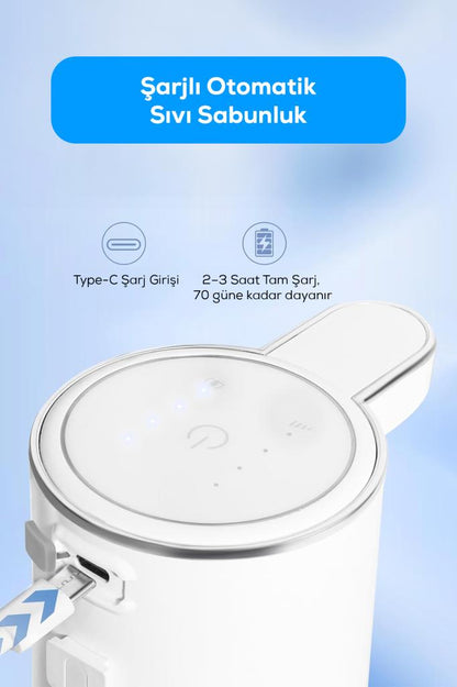 Akıllı Sensörlü Şarjlı Sıvı Sabunluk