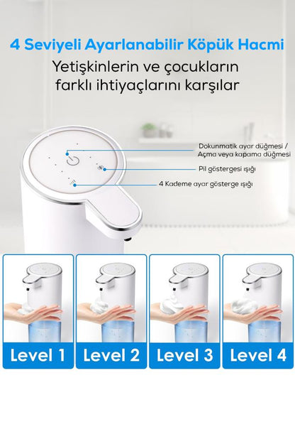 Akıllı Sensörlü Şarjlı Sıvı Sabunluk