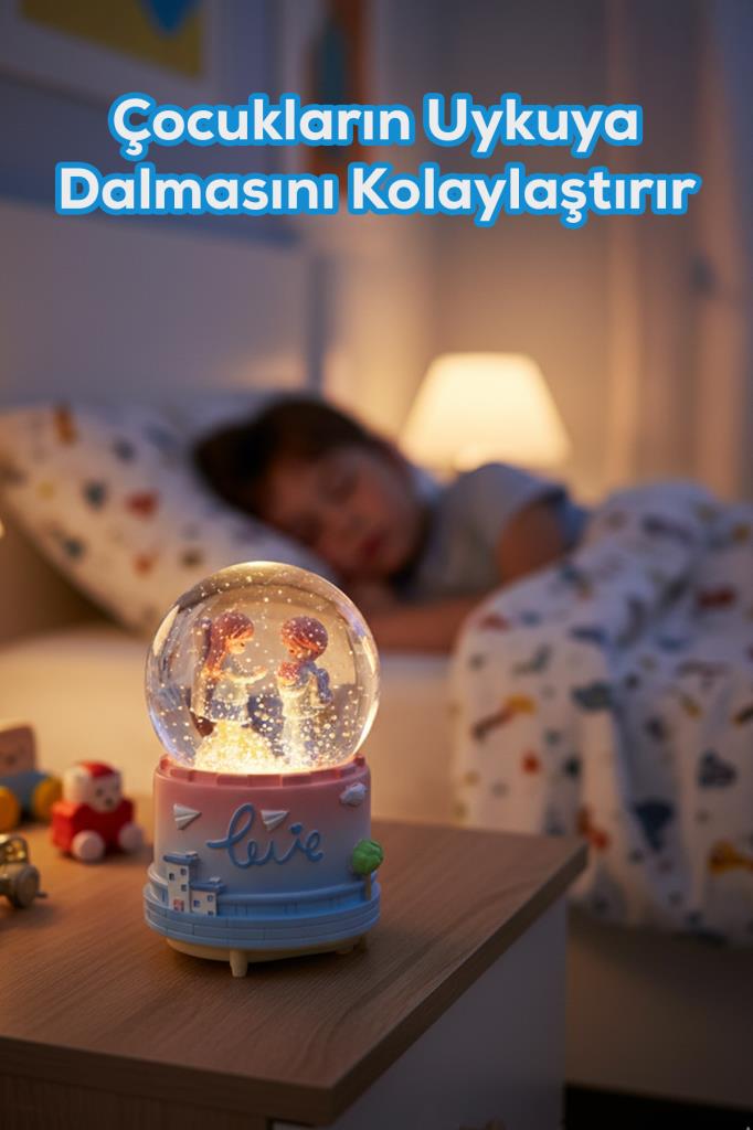 Bankta Gitar Çalan Sevgili Figürlü Müzikli LED Işıklı Kar Küresi