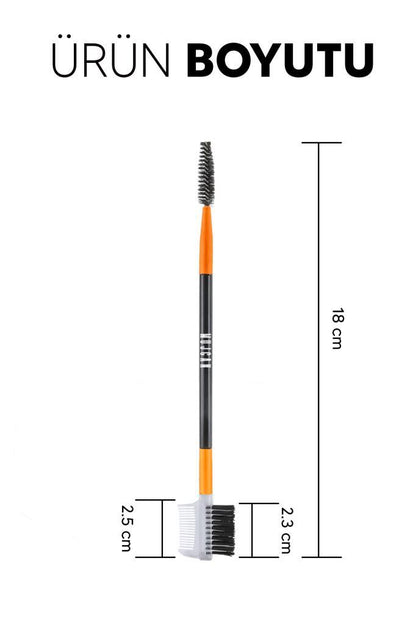 Çift Taraflı Kaş ve Kirpik Tarama Fırçası Siyah
