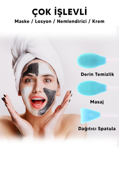 Çift Uçlu Su Yeşili Maske Sürme Aparatı