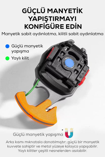 Çok Fonksiyonlu LED Işıklı El Aleti-Tornavida, Çakmak, Açacak