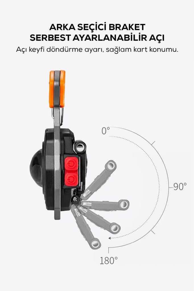 Çok Fonksiyonlu LED Işıklı El Aleti-Tornavida, Çakmak, Açacak